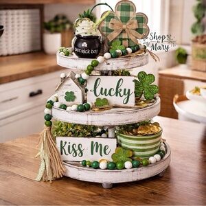 ⤵️🆕 St Patrick day mini leprechaun pot | faux topper